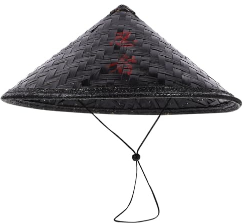 Holibanna Chapeau De Samouraï Ninja Chapeau Épéiste Chinois Bambou Cône Chevalier Asiatique Oriental Cosplay Cap Pour Cosplay Jardin Agriculteur De