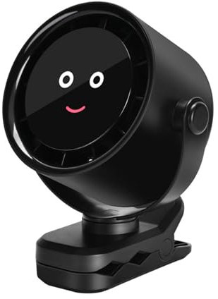 Sehuby Ventilador de clip para cama, ventilador portátil para viajes, rotación de 360 grados, ventilador de refrigeración con pantalla digital para cochecitos con 5 velocidades