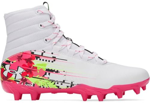 Under Armour Kids Highlight Jr. LE Lacrosse Cleats - High Ankle Support 6 Wht