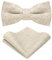 JEMYGINS Fliege Herren Beige in Wolle Kaschmir Einfarbig Filz Geeignet für Herbst und Winter und Einstecktuch Sets(3)