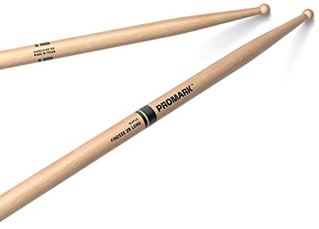 ProMark Drumsticks | Schlagzeug Sticks | Finesse 2B Langer Ahorn Drumstick, kleine runde Holzspitze