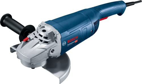 Bosch Professional amoladora angular GWS 22-180 J (potencia 2200 W, incl. llave de dos agujeros, brida, tuerca de apriete, cubierta protectora, empuñadura auxiliar)
