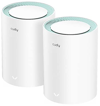 Cudy AC1200 Gigabit Whole-Mesh-WLAN-System, Dualband, WLAN-Extender, Gigabit-Ports, High-Gain-Antennen, VPN, Cloudflare, Verbindung von bis zu 100 Geräten, M1300 2er-Pack