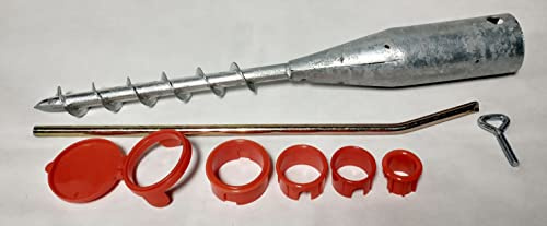 Fence Post Parasol Spike Support Ground Screw Holder Round Universal 25-65mm