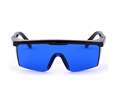 Laserbrille, Wrap-around-190 nm-540 nm, Wellenlänge, Laserschutzbrille, OD +5, Arbeitsschutzbrille für Augenschutz, Blau