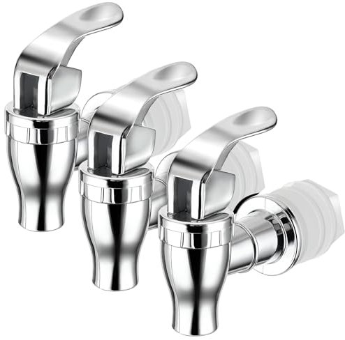 Zapfhahn für Getränkespender, 3 Stück, Glas-Getränkespender Zapfhahn, Glas-Wasserspender, Zapfhahn, Ersatzgetränkespender, Ausgießer, Braukessel, Zapfhahn, Getränkeeimer, Wasserhahn