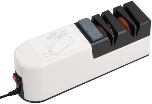 Focenat Affilacoltelli Professionale, Affila Coltelli da Cucina, 4 in 1, Affilacoltelli Elettrico, Affila Coltelli e Forbici, Affilatura Coltello per Coltelli Dritti, Forbici