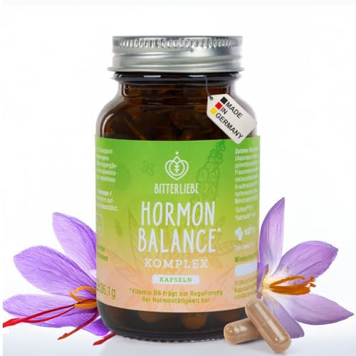 Bitterliebe Hormon Balance Komplex - Myo Inositol & Mönchspfeffer hochdosiert für die Wechseljahre, PMS & Menopause - Unterstützung für dein Zyklus