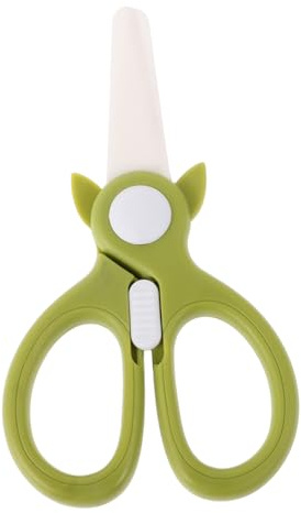 Hemobllo Tijeras de Cocina Multifuncionales de Cerámica para Alimentos y Carne, Portátiles Filo Preciso y Fácil Limpieza, Ideales para Cortar Comida de Ñiño Viajes y Uso Doméstico