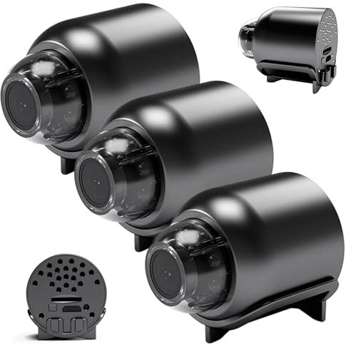 Veesper 3PCS Mini Eye Camera 1080p HD WiFi Smart Micro Security avec Vision Nocturne, Objectif Grand Angle, Lecture vidéo, contrôle de l'application pour la Boutique de Bureaux à Domicile