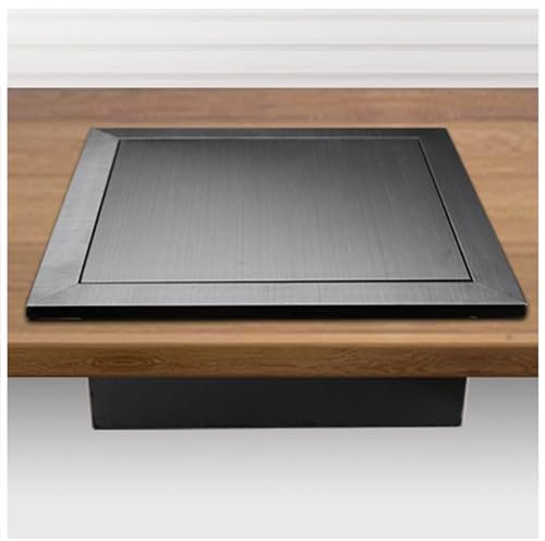 Pattumiera da Incasso con Coperchio, pattumiera da Incasso per Mobile da Cucina, pattumiera con Coperchio Basculante, Occhiello in Acciaio Inox, Coperchio di bilanciamento, Scivolo per la sp