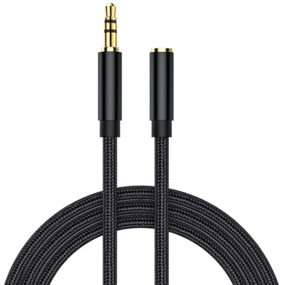 JZK 3m prolunga per cuffie cavo, cavo audio stereo 3.5 mm maschio a femmina, jack per cuffie ausiliario 3.5mm per auricolari, smartphone, lettore MP3, altoparlante, laptop