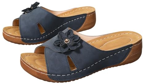 Zapatilla De Caminar Mujer Ligero Cómodo Ortopédico, Sandalias Ortopédicas Mujer Verano Zapato Punta Abierta Transpirable, Zapatillas De Verano Aéreas, Zapatillas De Flor Strass, Zapatillas Exteriores