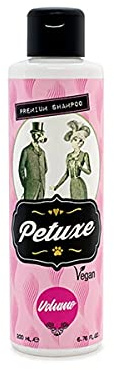 Petuxe Veganes Haustiershampoo Extra Volumen. Hunde und Katzen. Vitamin E und pflanzliches Keratin (200 ml)
