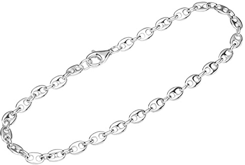 NKlaus bracelet 925 Sterling Silver 23cm coffee bean chain men design bracelet chain 12406