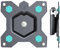 ONKRON Support Mural TV Rotatif 360 pour 10 - 35 TVs & Ecrans, Fixation TV Murale Rotation Poids de 20 kg - Support TV Mural Orientable 360° VESA 75x75 & VESA 100x100/Accroche TV Mural R1-B Noir