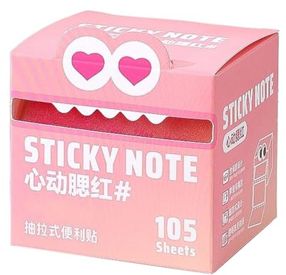 monster1 Pattern Sticky Note (105 fogli/rotolo), colore traslucido – Note adesive creative estratte per punti salienti della scuola di lavoro Reminder Notebook Home Studente