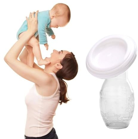 Pompa manuale iralatte Manuale,Coppette Raccogli Latte Materno,Tiralatte in Silicone,Estrattore di Latte Manuale,Collettore di Latte Materno,Estrattore di Latte Trasparente,per Allattamento e Pappa