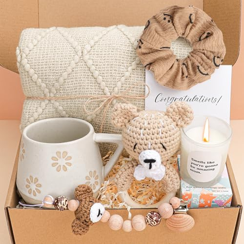 Elysirise New Mom Gift Basket After Birth, Baby Shower Present, Baby Boy Pregnancy & Postpartum Care Gifts, Gender Reveal Surprise