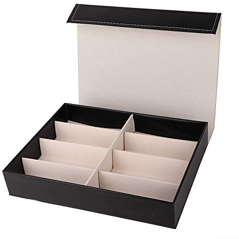 Generic Delikat Glasögonlåda med 8 Galler för Förvaring Av Solglasögon och Glasögon, Snyggt och Hållbart MDF-material