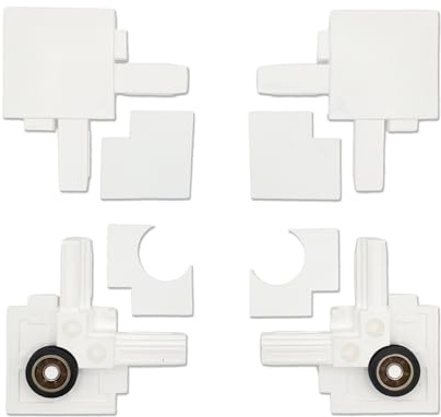 MICEL - 92186 - Kit de escuadras para mosquiteras Tipo corredera, Color Blanco, 50 x 50 x 11 mm