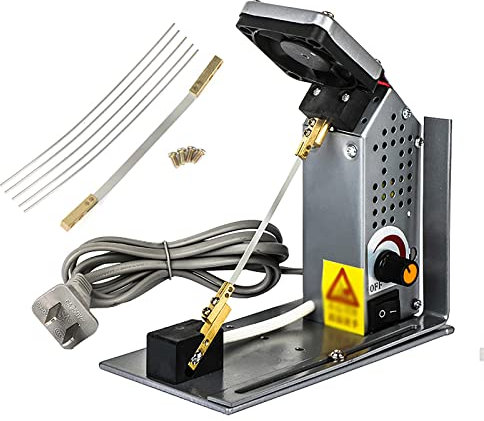 Cutting Tool Kit, Trademark Hot Rope Electromechanical Thermal Cutter, Ribbon Lace Cutting Machine with 1 Knife+5 root Hot Wire for Trademark, Lace, Velcro,Shoelace
