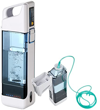 Vätevattengenerator med inhalator, bärbar väterik vattenkopp, joniserad vattengenerator, 1500~3 000PPB/350 ml/12 oz, för att förbättra den alkaliska vattenkvaliteten