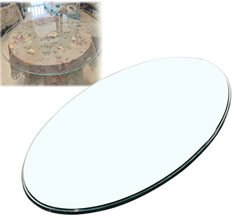 WORDFUN Cristal Redondo Tablero De Mesa Templado, Mesa Comedor Redonda Cristales A Medida, 14-40pulgadas, for Mesas De Hotel, Banquetes Y Familiares, Mesa Cristal