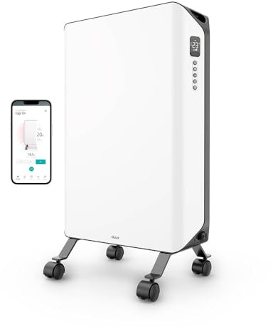 Duux Edge Oil Smart Oil Filled Radiator, Portable, Timer, Boost Mode, 2000W White | DXOH20UK
