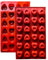 Moule en Silicone,FUNCLIC, 1 Moule Mini Cœurs Creux Revêtement Antiadhésif, Moule en Silicone Pâtisserie pour Muffins, Brownies, Gâteaux, Pudding, Glaçons, Gelée, Quiches (29 x 17 cm) – 24 cavités