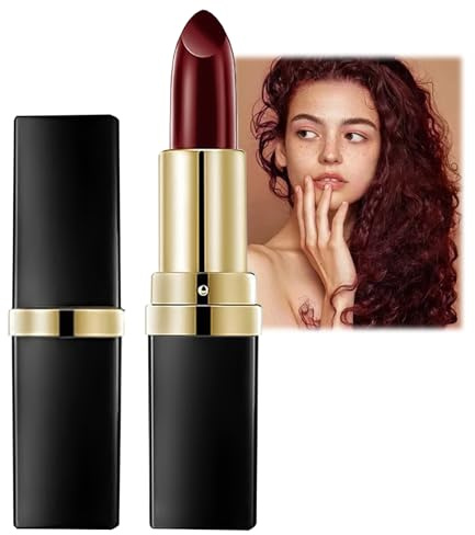 Root Touch-Up Stick - Temporary Wine Red Hair Dye Pen for Grey Hair - Waterproof Grey Hair Coverage & Beard Dye - Semi-Permanent, Long Lasting Formula (Wine Red, 4.5g)