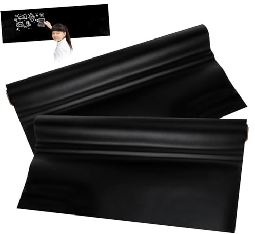 LALAFINA 2 Piezas Película De Pizarra Portapapeles Etiqueta Plegable Pegatinas Adhesivas Papel Pintado Pintura De Pizarra Señales Pegatina De Pared Junta Póster De Polivinilo