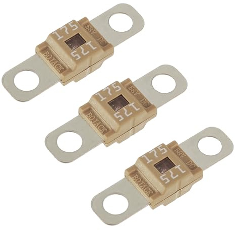 BOJACK AMI/Midi 175A High Current Fuse - Bolt-on Fuse 175 Amp for Cars, Trucks, Construction Vehicles, Buses, Caravans (Pack of 3)