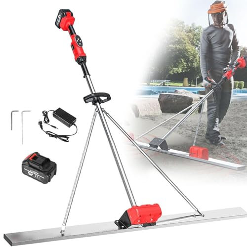 Outil Vibrant pour Béton RèGle Nivellement Ciment Chape éLectrique Kit vibratoire pour Chape en béton, Finition 6 000 ma, règle de nivellement pour béton, Machine vibrante de Finition pou