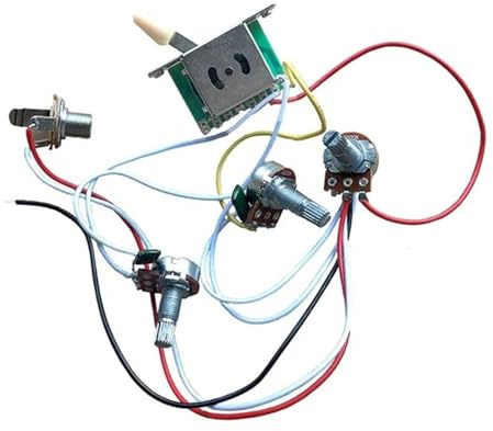 Gitarr Ledningssele Elgitarr Metalliskt Kablage Förkopplat Kit 3 Vägs Strömbrytare Set Med Potmeter