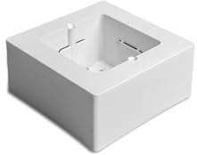 LEDKIA LIGHTING - Caja de Mecanismos Universal de Superficie | Instalación sin Perforar | Resistente y Duradera | Compatible con Mecanismos Estándar, Blanco, Plástico, 92x92x42 mm