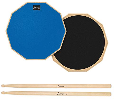Donner 8'' Almohadilla de Práctica con Baquetas,Azul