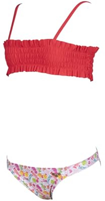 arena G Sweetie Jr Bandeau Deux pièces Bikini Ensemble Bikini, 004190 Fille, Multicolore (Hibiscus Rose Multi), 140 cm