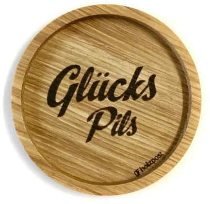 Holzuntersetzer Kaffeepause