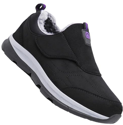 Aocase Scarpe Donna UomOrtopediche Scarpe Pianta Larga per Piedi Gonfi Scarpe Comode Anziani Scarpe Ortopediche Uomo Scarpe Ortopediche Uomo con Strappo,Women's Black,41/255mm