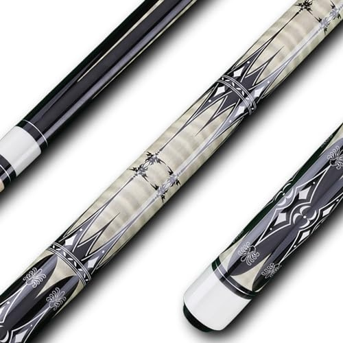 Sinsilvie 13mm 58 Inch 19 20 oz Billiard Pool Cue Stick, 1/2 Maple Billiard Pool Stick, House Bar Pool Table Sticks for Men (Wood 19 oz)