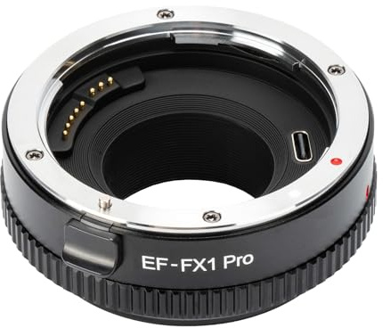 VILTROX EF-FX1 Pro Autofokus Objektivadapter Objektiv Konverter mit Blendensteuerung Kompatibel mit Canon EF/EF-S-Objektiv für Fuji X-Mount Kamera X-H1 X-PRO2 X-T2 X-T3 X-T1 X-T20 X-T10 X-E2 X-E1