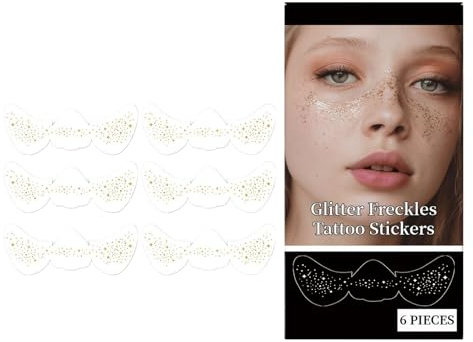 Glitter för ansiktet, kosmetiska klistermärken - dekorativa ansiktsklistermärken för evenemang, fester, föreställningar, scenario och daglig användning
