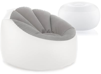 InnovaGoods® Puff Hinchable Exterior + Sillon con LED Multicolor, Resistente al Agua, Incluye Parche de reparación y Mando a Distancia, Sofa Ideal para Camping, Piscina, Interior y jardín