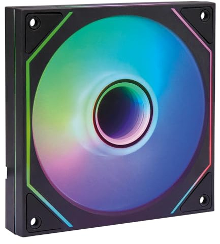 Fox Spirit FA120 ARGB - Ventilateur boîtier - 120 mm - Vitesse réglable : 800 à 1800 tours/min en PWM - Compatibilité carte mère ARGB - Noir