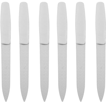 Angoily Lima per Unghie Manico Confortevole e Resistente Set 6pezzi in Acciaio Inossidabile per Manicure Professionale Art