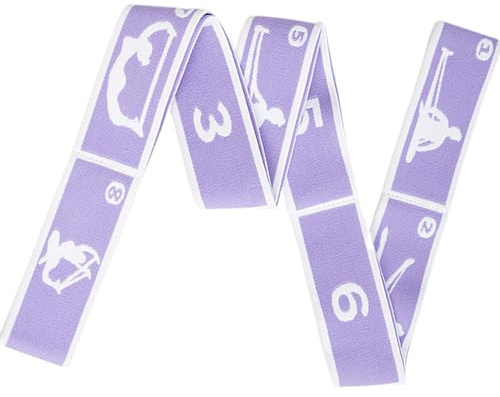 Bande De Résistance, Élastique 8 Carrés Asana pour Étirements Yoga Pilates Danse Gymnastique | Améliore Flexibilité Force Jambes | Outil Fitness Maison Adultes, 85x4cm