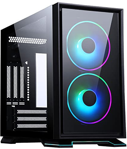 Itek Case Galaxy 2Q - ITX Mini Tower, 2x12cm ARGB Fan, 2xUSB3, 2X Front Panel, Side Glass