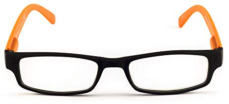 Contacta, One, Occhiali da Lettura per Uomo e Donna, Occhiali Pratici e Funzionali, Montatura Bicolore, Colore Arancione, Diottrie +1,50, Confezione con Astuccio Trasparente, 21g