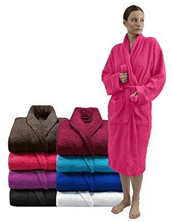 Zuper Duper Towel Bathrobe And Shawl Dressing Gown Premium Egyptian Luxury Cotton – Terry Spa Robe Women Men For Holiday Shower & Hotel